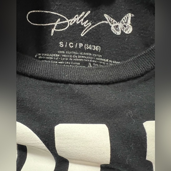 Black Tee with Dolly Graphic - Picture 3 of 3